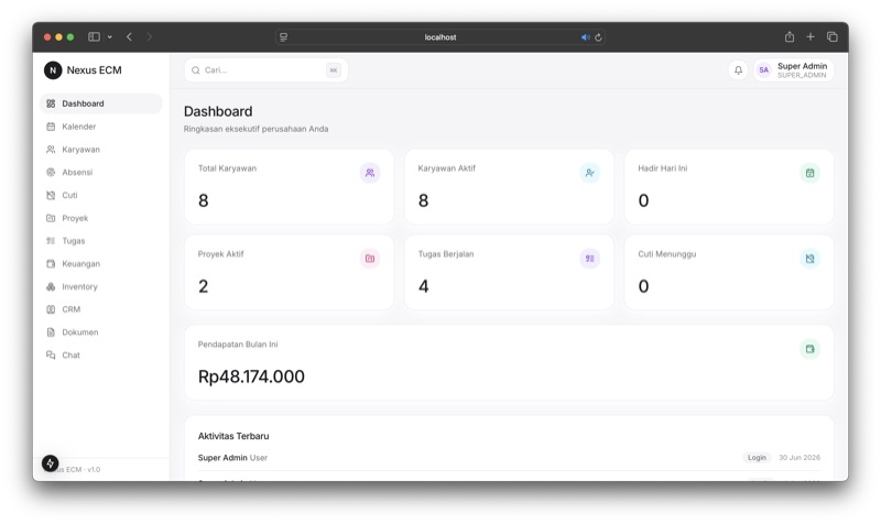 Screenshot Nexus ECM